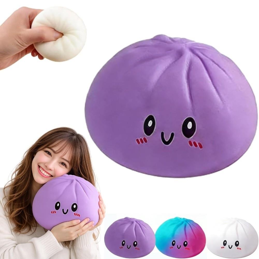 New Soft Steamed Bun Squishy Pinch Le Fidget With Steamer Box Stress Relief Sensory Ball Squishy For