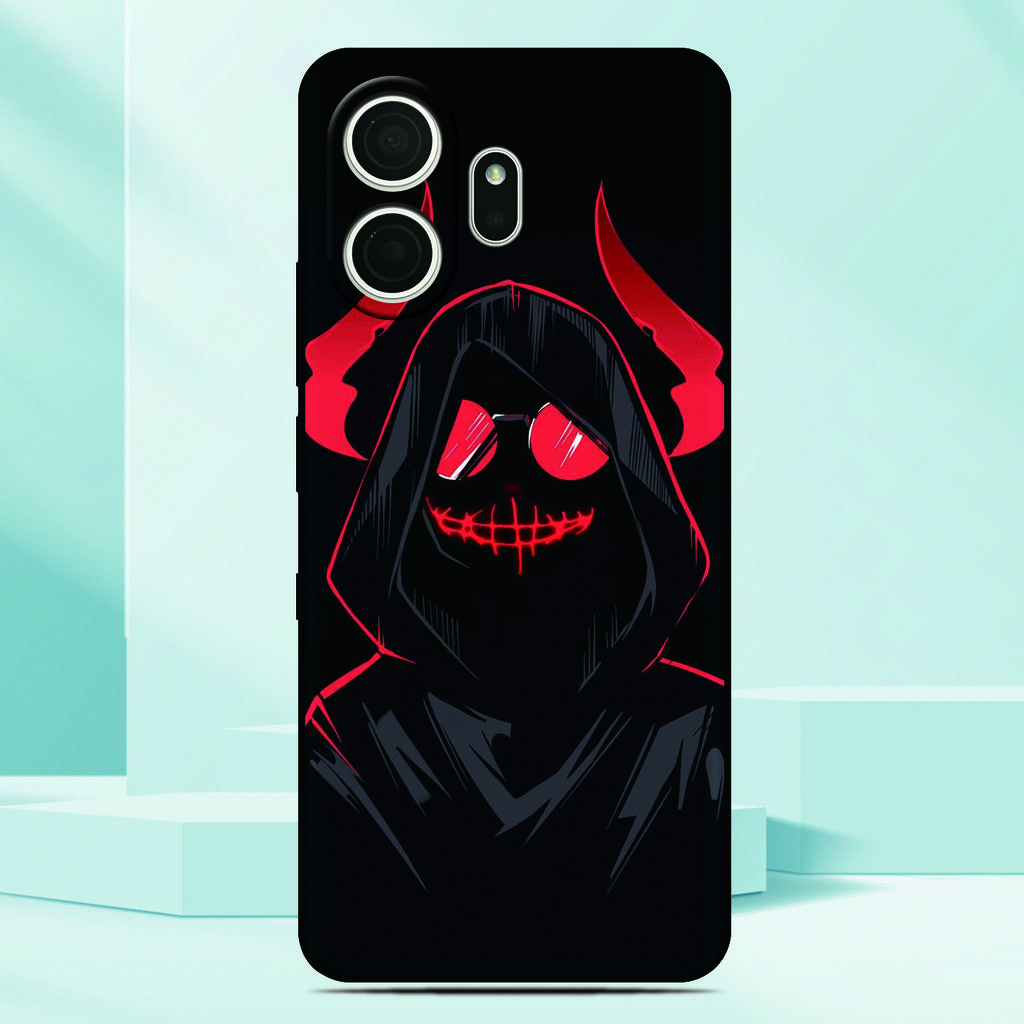 Anime Bad Boy Devil Phone Case For TCL NxtPaper 70 Pro 5G Painted TPU Black Back Cover Soft Silicone Funda Screen Protector Film