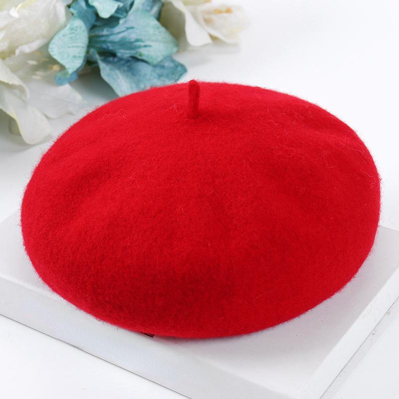 

Осенняя шапка, женская шерстяная зимняя шапка, шерстяной берет, студенческие теплые шапки, художница, шляпа с тыквой One Size