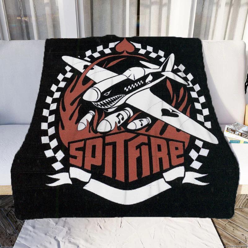 Print Spitfire Kobereček na hodit Jógová podložka Ložnice Obývací pokoj Koupelna Dekorativní podlahová rohož Bytový textil Dárek k narozeninám