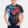 2025 Kids Clothes 3D Print Cute Cartoon Bear Short Sleeves Graphic T Shirts Outdoor Comforts Casual Tops T-Shirts for Children