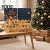Christmas Countdown Calendar for Kids Magic Animal Advent Calendar, 24-Day Highland Cow/Cat/Sheep/Red Bird Acrylic Ornament Set, Gift Cow