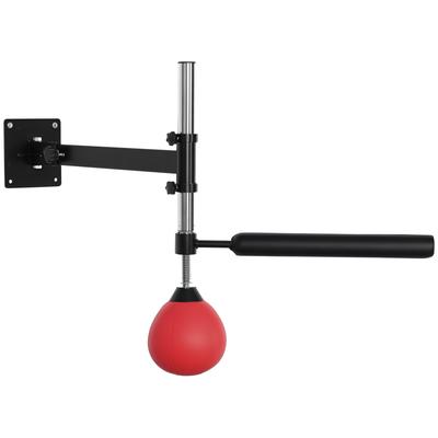 Boxständer mit Speedball & Reflexstange, Wandmontage, Höhenverstellbar, Schwarz/Rot