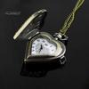 Alloy Vintage Pocket Watch Hollow Heart-shaped for Daily Life Quartz