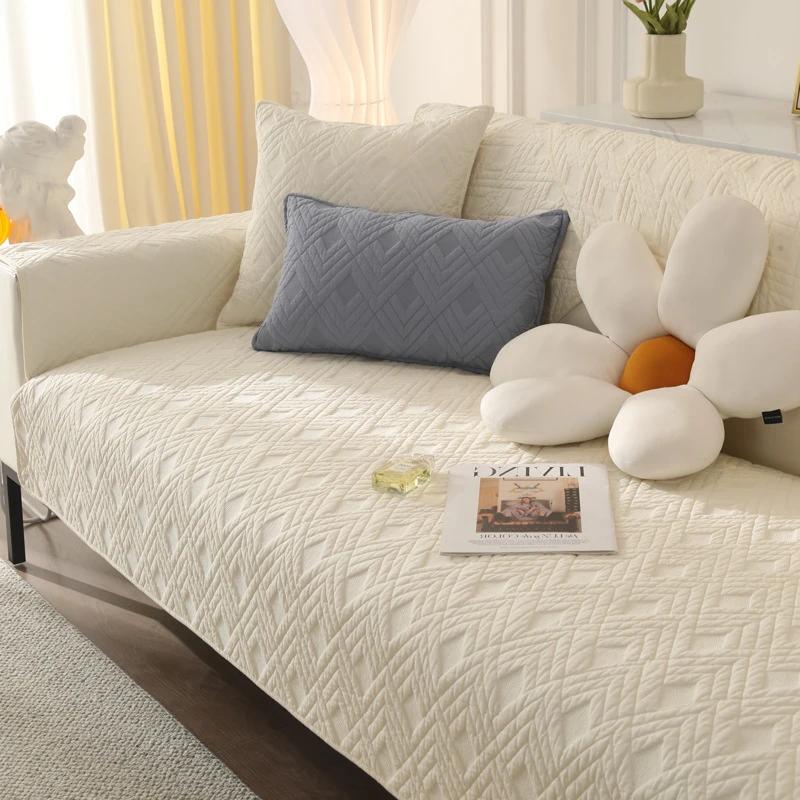 New Nordic Minimalist Sofa Mat Hot Selling Four Season Pure Cotton Anti Slip Cushion Winter Sofa Cover Cover Cover