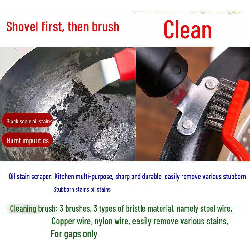 Multi-Purpose Kitchen Stove and Range Hood Cleaning Brush
