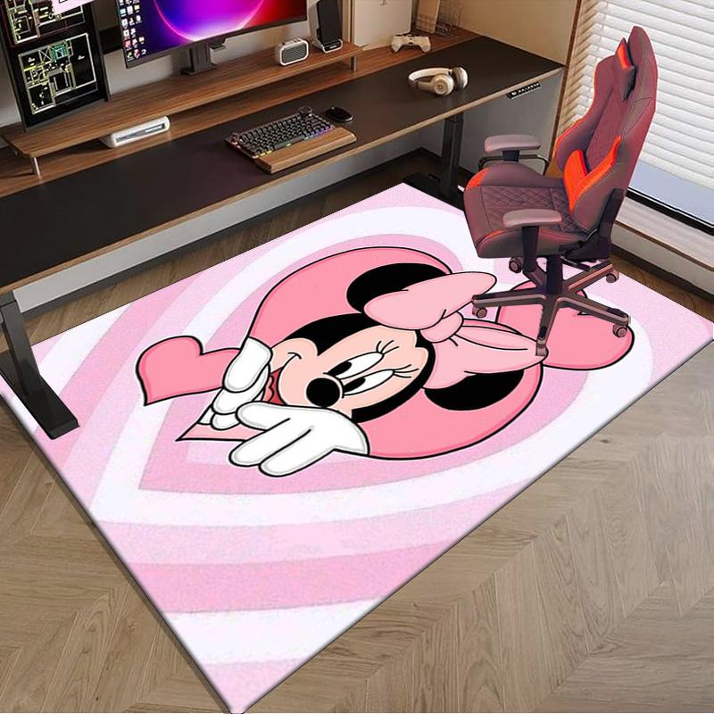 Pink Mouse Artwork Printed Area Rug for Office, Chair Rug, Decorative Carpet Floor Mat, Large Size Fan gifts Christmas gifts