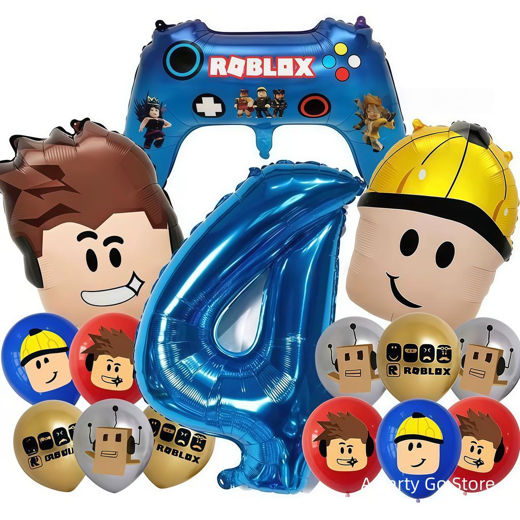 Roblox Balloons Roblox Themed Boy Balloons Cartoon Double-sided Shaped Birthday Party Decorations  Happy Birthday Decoration