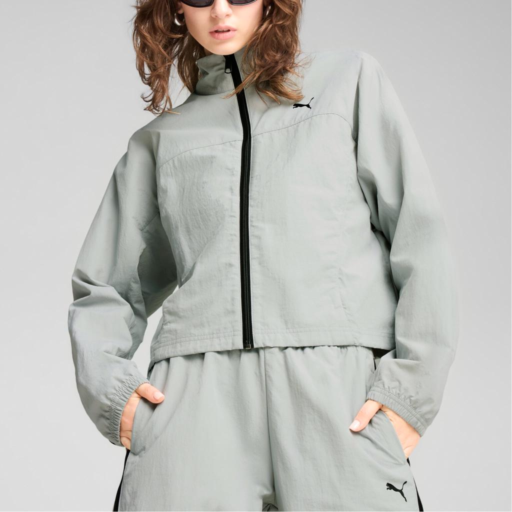 Puma Comfortable Soft Versatile Solid Color Jacket Women Jacket Gray 631917-10