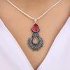 Pink Tourmaline Gemstone Designer Silver Pendant 1.8" Women Jewelry For Women CP-45-4