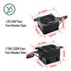12V 24V 48V 110V 220V PTC Heater With Fan 50W~400W Insulated Ceramic Thermostatic Fan Heater Pet Insulation Incubator PTC Heater