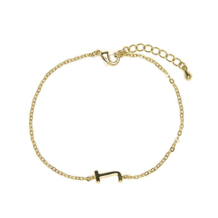 Luxenter Bracelet 18 Carat Yellow Gold Finish - Alphabet
