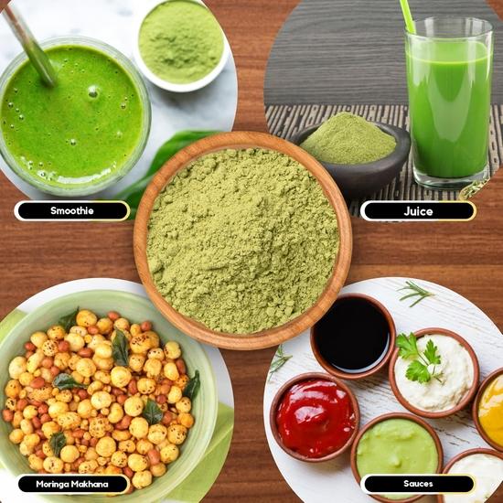 Bio Zing Moringa Blattpulver | Rein und natürlich | Produkt aus Indien - 227g