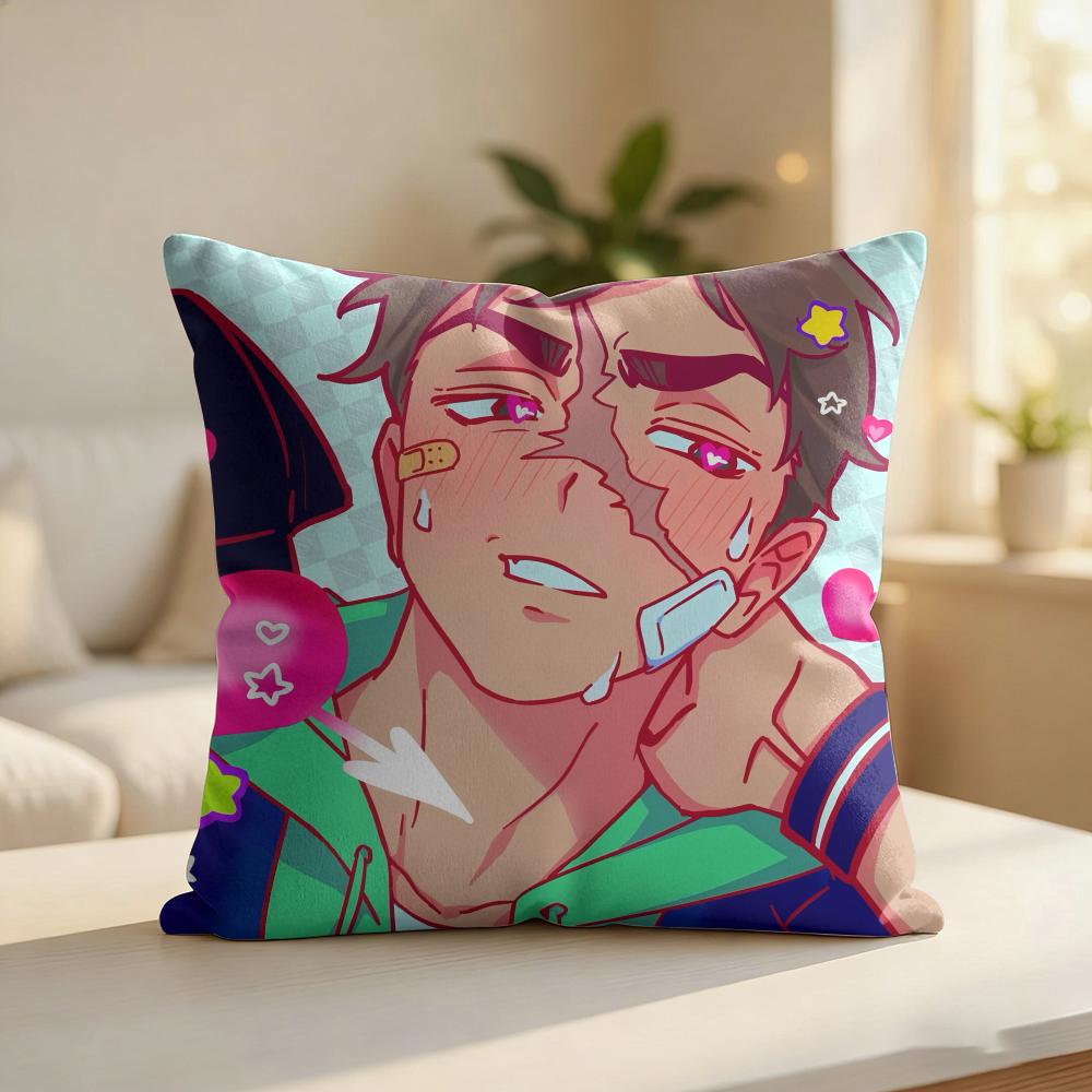 AAlien Stage Game Fashion Cushion Cover Silky Short Plush Invisible Zipper Dustproof Sofa Pillow Case For Home Decor