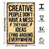 Tin Sign People Dont Have A Mess They Have Ideas Lying Around Everywhere Funny Quote Vintage Metal Wall Art Decor   Waterproof