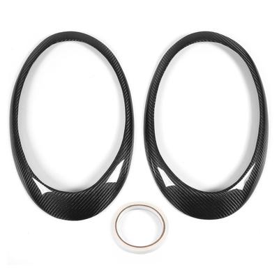 Par Moldura Farol Dianteiro Fibra de Carbono Capa Lâmpada Carro Guarnição Substituição para 911 997 GT3 2005?2010