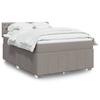 VidaXL Slatted Bed Base with Mattress Taupe 160x200 Cm Fabric 3289430