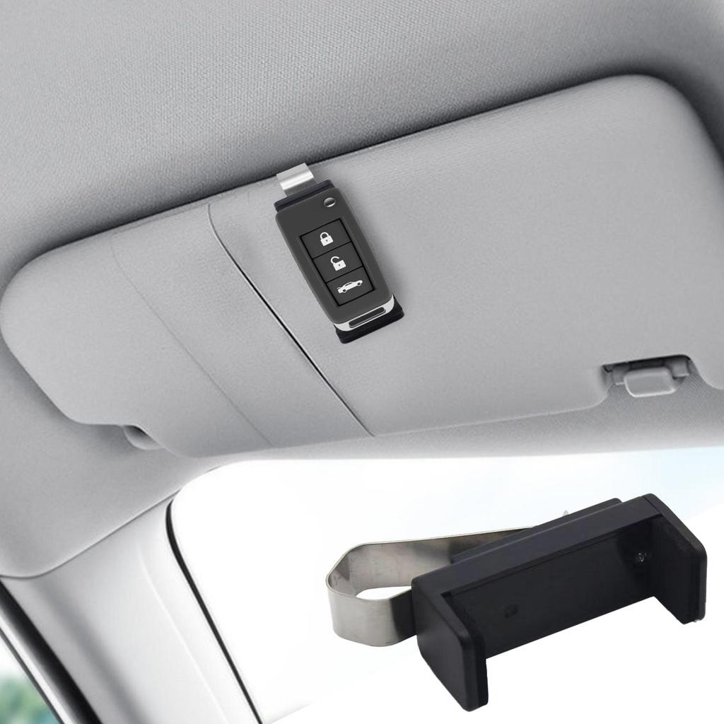 Soporte de Clip para Parasol de Coche para Mando a Distancia de Puerta de Garaje Soporte con Clips Ajustables Soporte de Soporte para Mando a Distancia de Coche