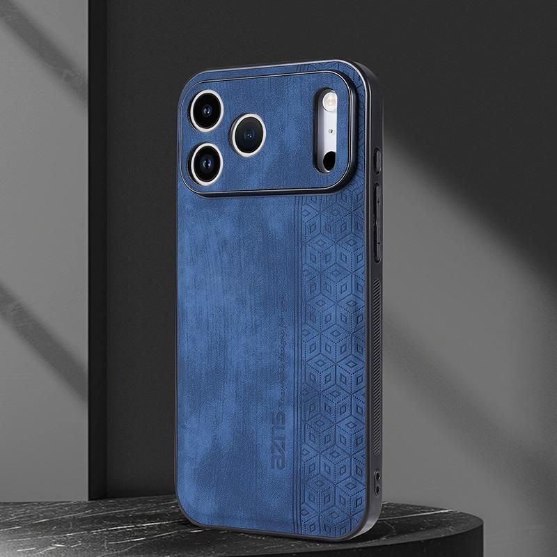 Coque arrière de téléphone en cuir PU de luxe pour iPhone 17 Air 17Pro Max 16E 15 14 13 12 11 SE 8 7 Plus Pare-chocs Coque Pour iPhone 16 Pro Max