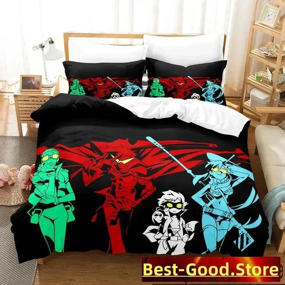 Comforter Anime Tengen Toppa Gurren Lagann Bedding Set Bed Set Comforter King Queen Size Boys Adult