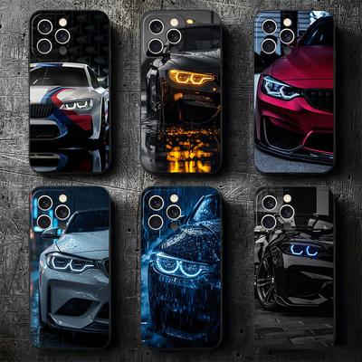 Blue Red Car for B-Bmwes Soft Phone Case for iPhone 16 16E 17 Air 15 Pro Max 14 Plus 13 Mini 11 12 7 Black Cover Back Shell