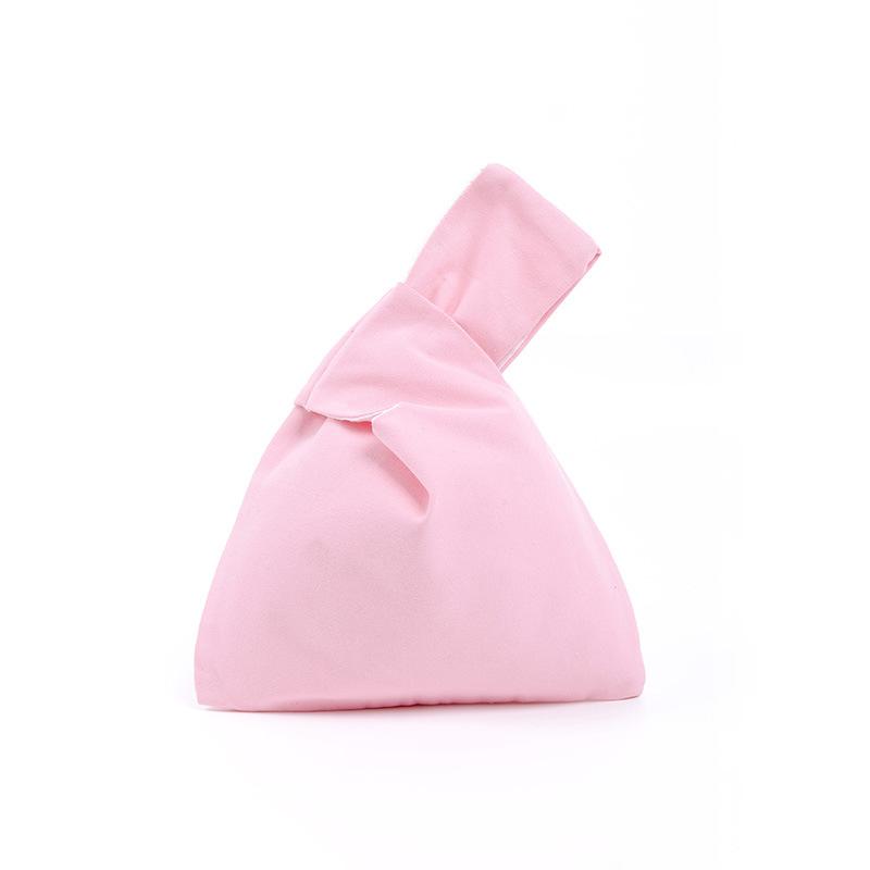 Cotton Women's Handbags Knot Wrist Shopping Bag Eco friendly Reusable Grocery Pouch Lightweight Tote Handbags Coin Purse Bag