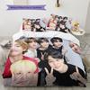 BTS Pattern Bedding Home Decoration Birthday Gift (1 * Duvet Cover + 2 * Pillowcase, Without Core)