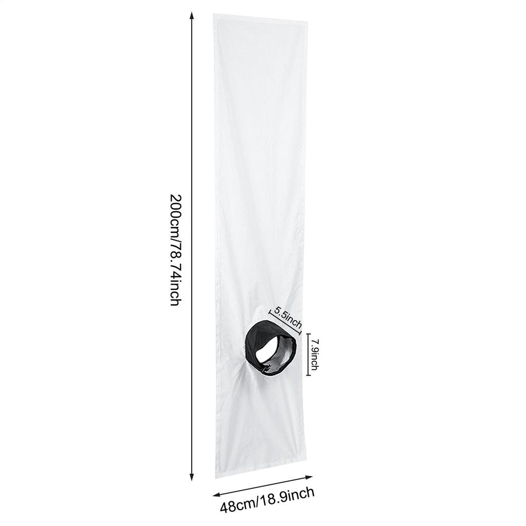 2/3 Meters AC Window Vent Kit Waterproof Air Conditioner Sealing Cloth Mobile AC Baffle For Sliding Horizontal / Vertical Window
