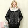 Women S Short Hooded Cotton Padded Winter Casual Coat