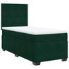 Box Spring Bed with Mattress Dark Green 80 X 200 Cm Velvet