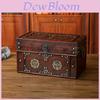 New Chinese Style Vintage Wooden Storage Box With Lid For Jewelry Organizer