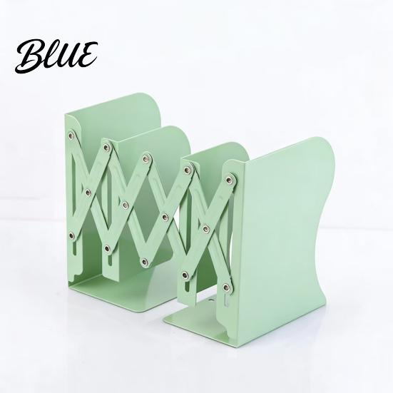 Versatile Book Support Base Metal Adjustable Holder Desk Retractable Bookend with Non-Slip Bracket for Office Home Study Organizer