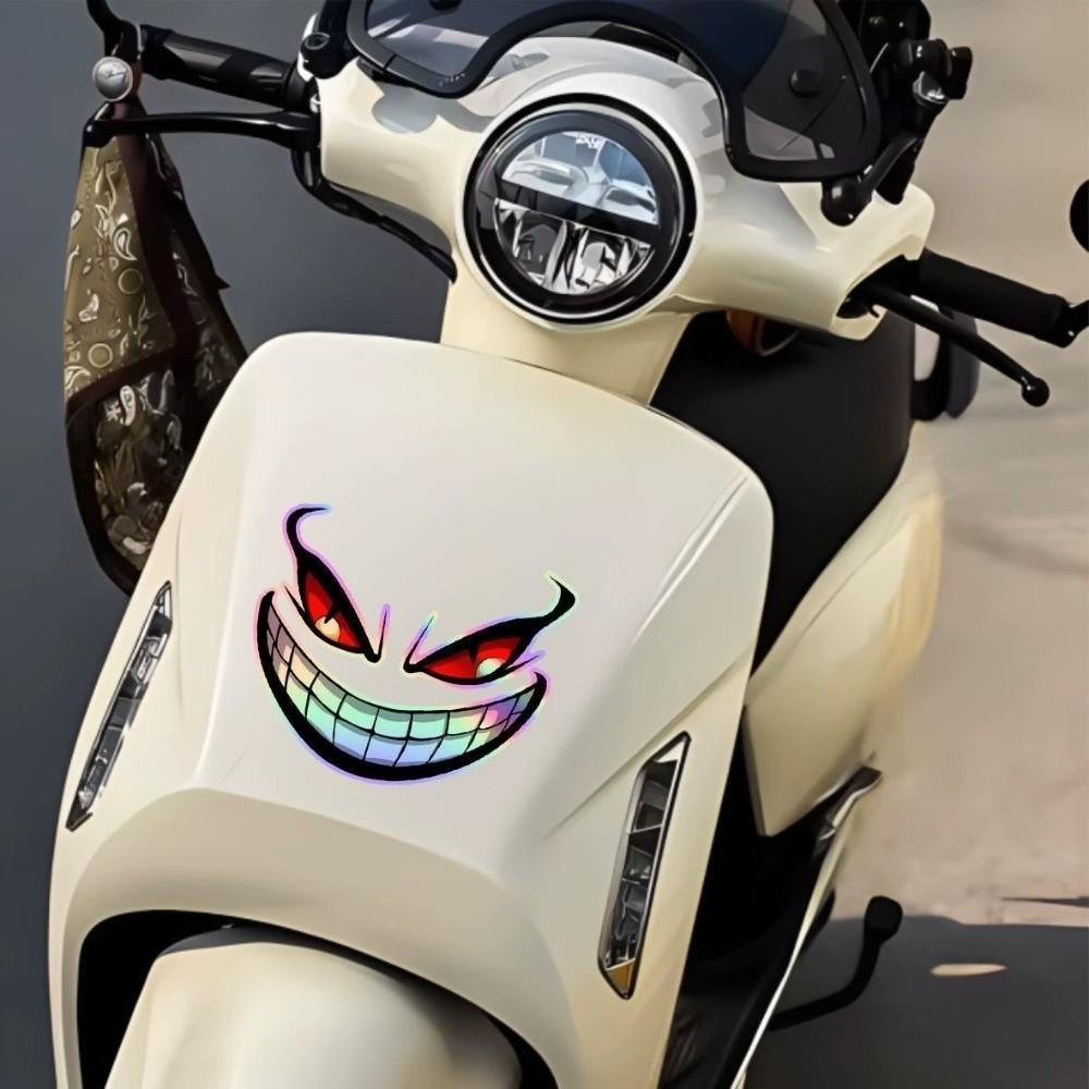 1PC Cool Car Fierce Red Eyes Sticker Reflective Motorcycle Sticker  for Cars,Motorcycles,Helmet Etc