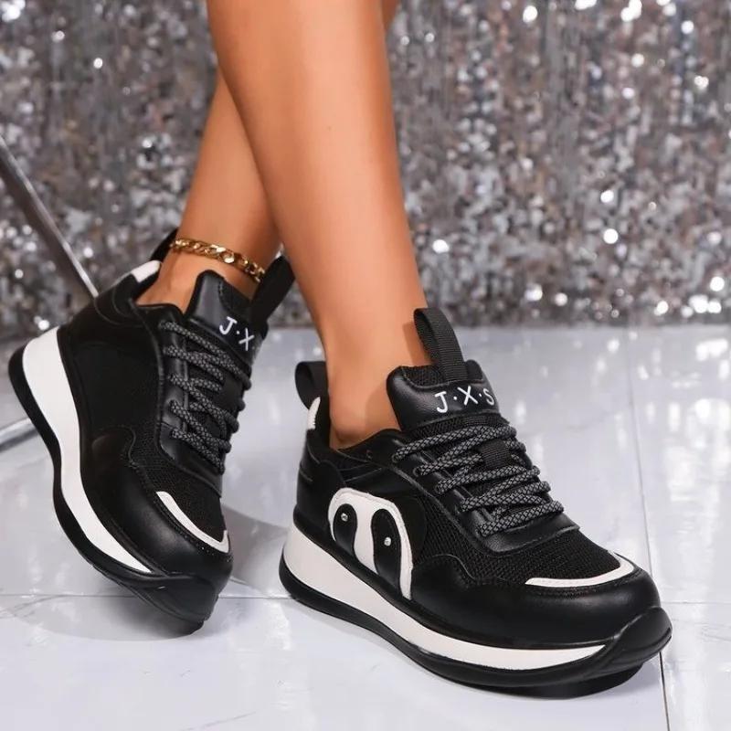 Модная женская повседневная обувь для бега 2024 Осень Износостойкая Противоскользящая — фото 4