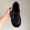 Retro rivets Shoes Women 2025 Quality Women's Pumps Hot Sale Loafers Buckle Platform Shoes Trend Versatile Pumps Zapatos