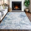 Navy Modern Abstract Design Rug Washable Non-Slip Carpet for Living Room Bedroom Dining Room Stylish Floor Mat Decor Alfombra