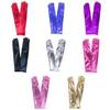 Women Wet Look Metallic Long Gloves for Wedding Opera Party Dress Accessories