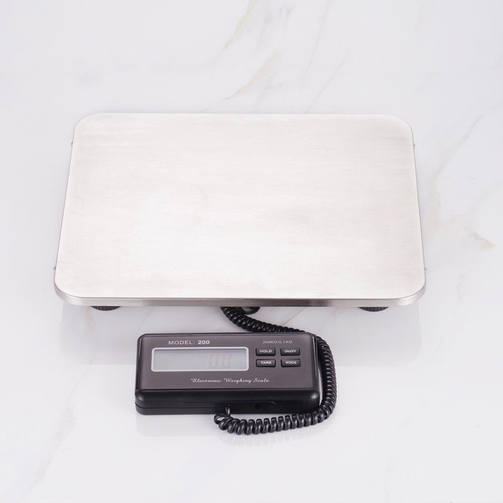 200Kg Stainless Steel Countertop Electronic Pet Scales Portable Pet Scale Ultra-thin Luggage Parcel Express Table Scale