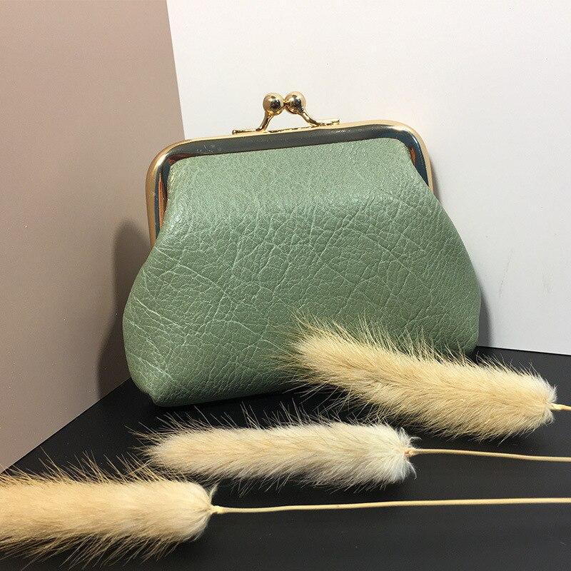 Frauen Neue Retro Geldbörse Damen Geld Schlüssel Kopfhörer Brieftasche Schnalle Candy Farbe Mädchen Münze Lagerung Taschen Beutel