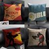 Tf2 Team Happy Game T-Team Fortress 2 Kissenbezug Natürliche Leinen Doppelseitiger Druck Sofa Heimdekoration Kissenhülle