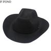 New Western Cowboy Straw Hat For Men Solid Curling Brim Beach Sun Hats Summer Women Panama Cowgirl Jazz Caps