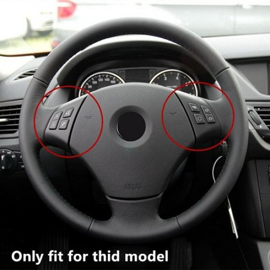 Carbon Fiber Color Steering Wheel Button Frame Sticker For BMW 3 Series E90 E84