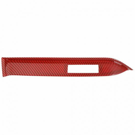 Red Carbon Fiber Inner Co-pilot Dashboard Trim Decor For Ford Mustang 15+ Parts