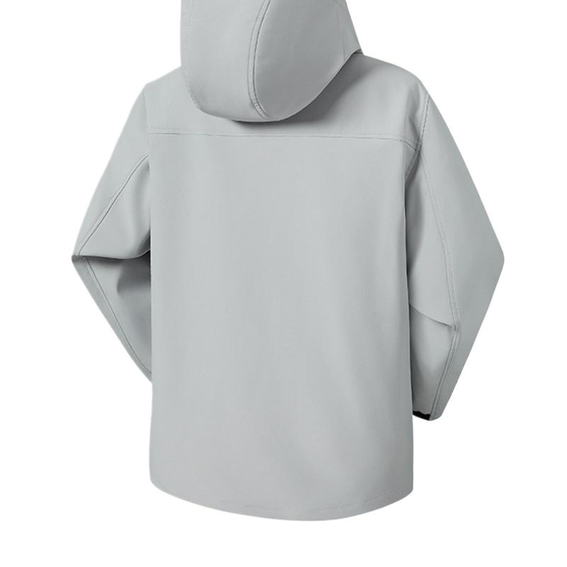 Outdoor Sports Soft Shell Hooded Jacket Three-proof Men's and Women's New Casual Jacket Jacket Anti-feng Shui