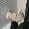 Handbag New Women's Bag Solid Color High Texture Shoulder Underarm Bag Summer Commuter Casual Simple Messenger Bag