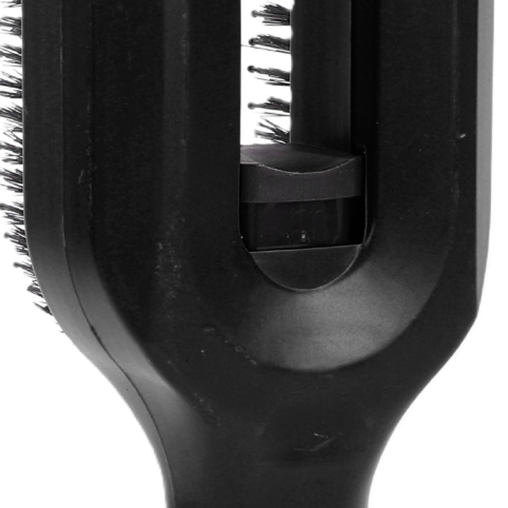 Hairbrush Mist Spray 2 In 1 Refillable Hair Brush with Water Mist Spray for Frizz Control Anti Static Reduce Tangling Black