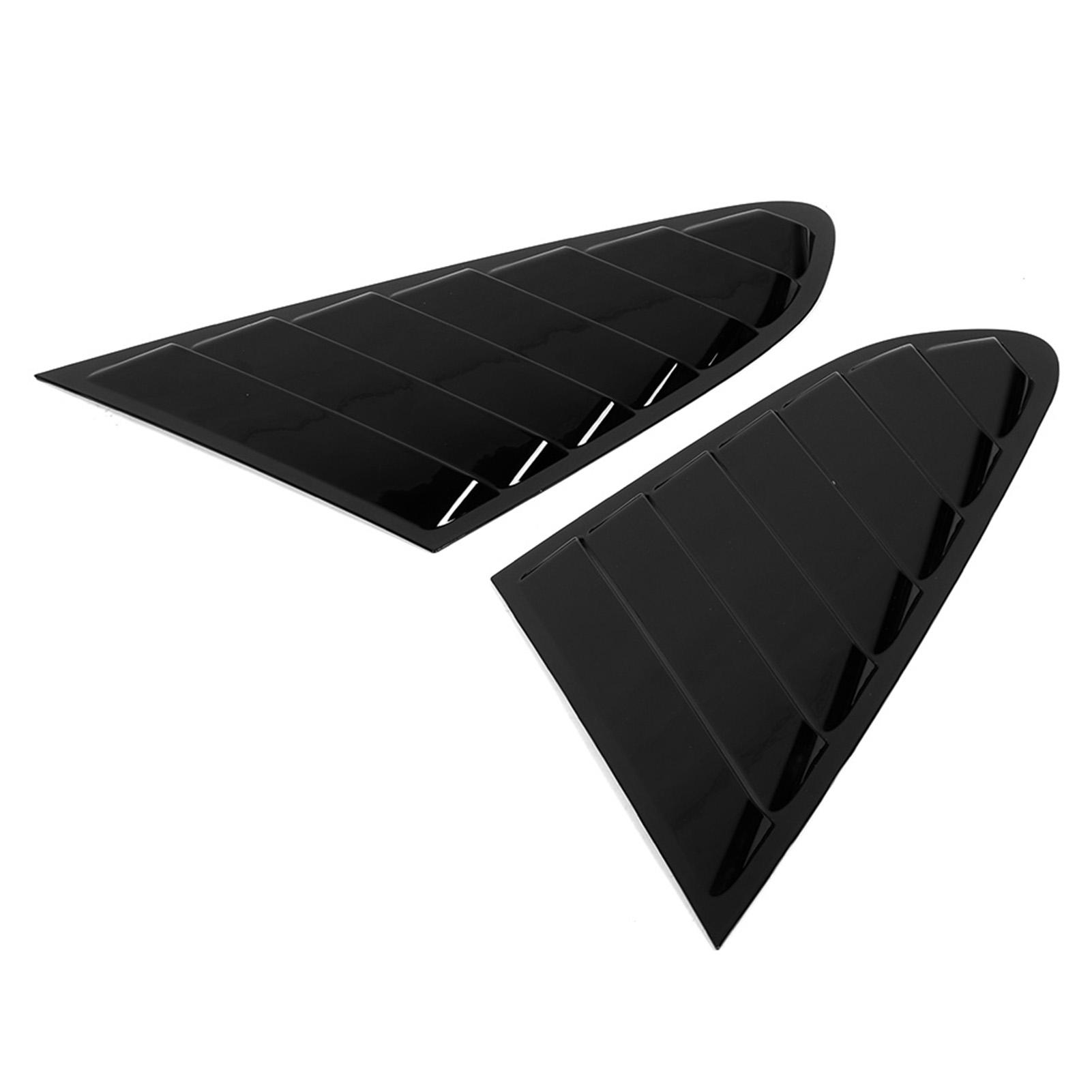 Window Louver Bright Black ABS Side Window Scoop Cover Trim for A5 2008 2016
