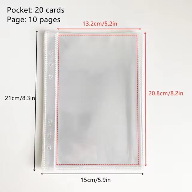 Ins Style Bandage Ribbon Binder Idol Pocard Collect Book Woolen Lattice Po Album With 10Pcs Sleeves Postcard Storage Book