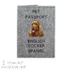 English Cocker Spaniel - Dog passport case, document case, gift for the traveller from the Art-Dog brand