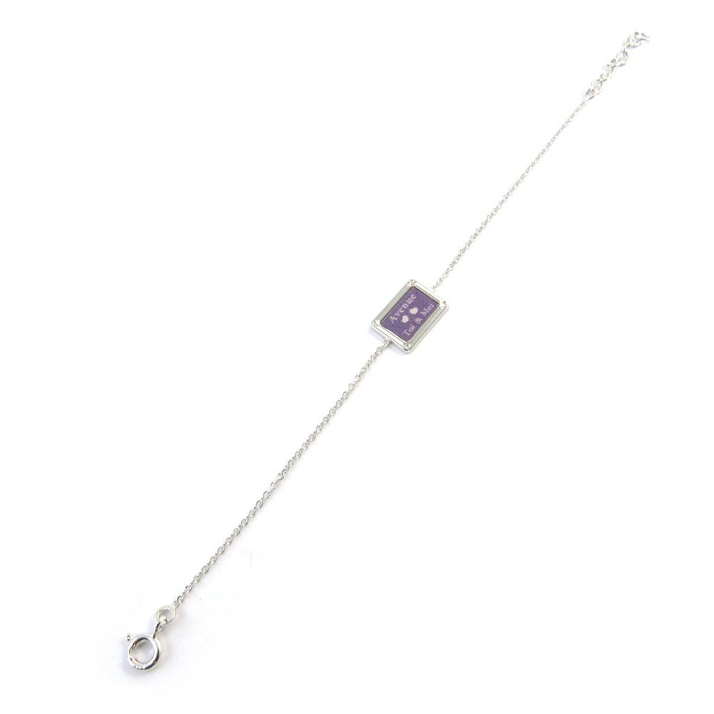 Altesse [N3261] - Silver Bracelet 'Avenue Toi & Moi' Purple